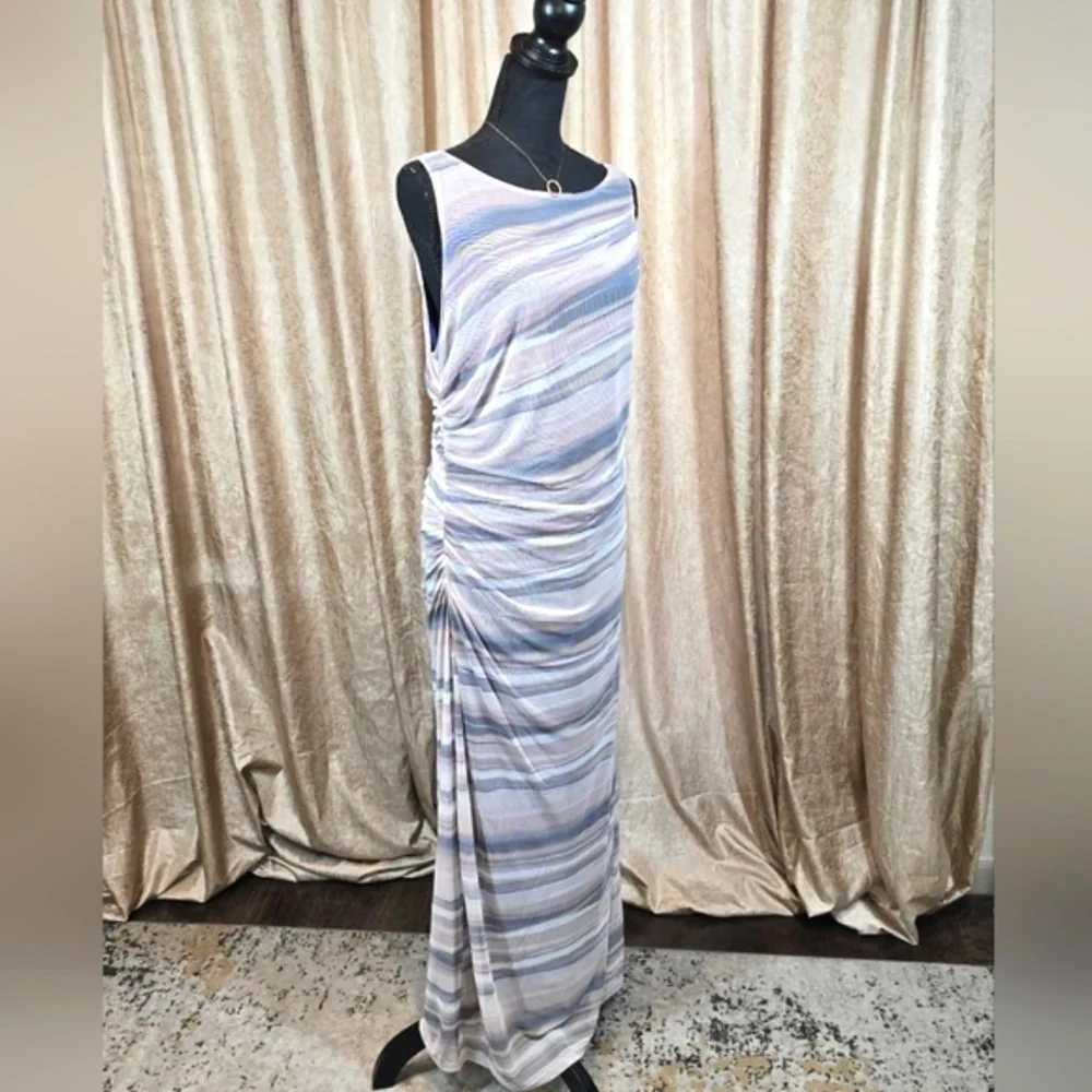 Nicole Miller Sleeveless Mesh Maxi Dress - Picture 14 of 15